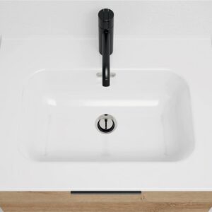 Plans de toilette céramique - L1200 x P460 x H18mm - Vasque à gauche - Blanc