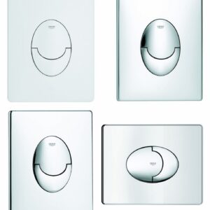 Plaque de commande WC Skate Air - Finition : CHROME - Montage horizontal