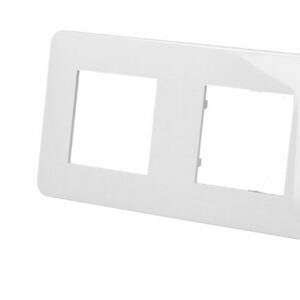 Plaque de finition blanche double Efapel Latina