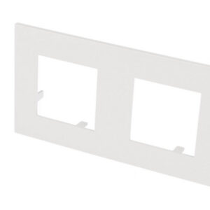 Plaque de finition blanche double Efapel Quadra (45x45)