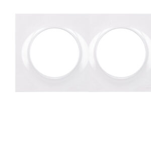 Plaque de finition blanche double Schneider Odace Styl