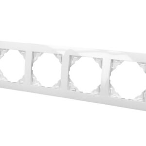 Plaque de finition blanche quadruple Efapel Logus 90