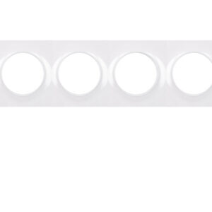 Plaque de finition blanche quadruple Schneider Odace Styl
