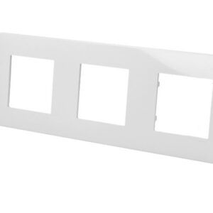 Plaque de finition blanche triple Efapel Latina
