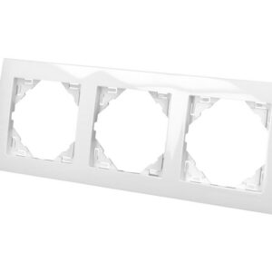 Plaque de finition blanche triple Efapel Logus 90