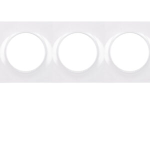 Plaque de finition blanche triple Schneider Odace Styl