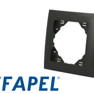 Plaque de finition noir mat simple Efapel Logus 90