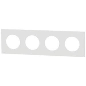 Plaque de finition quadruple Blanc craie Schneider Odace