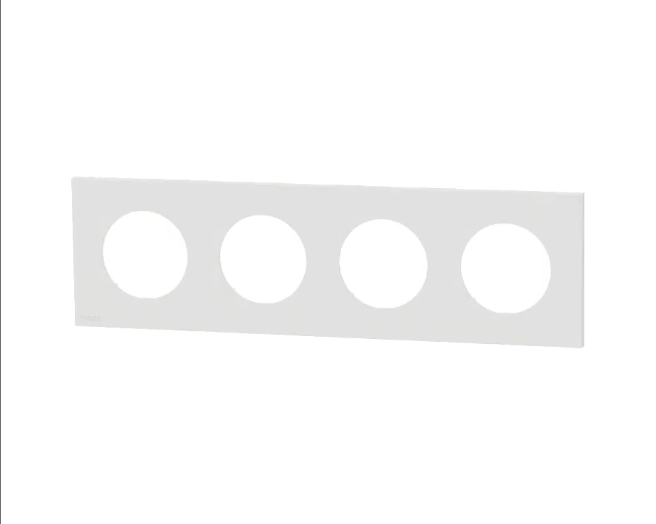 Plaque de finition quadruple Blanc craie Schneider Odace
