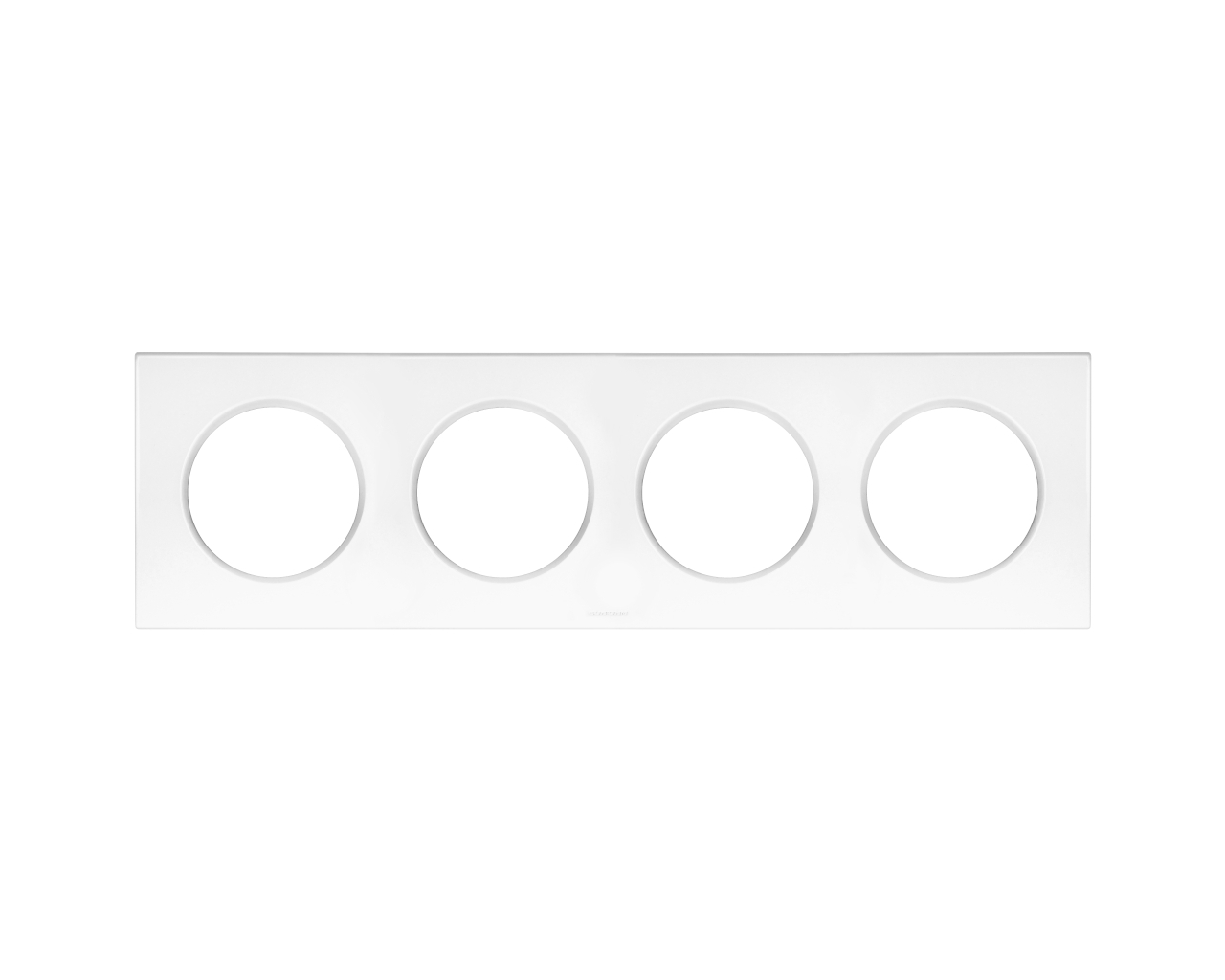 Plaque de finition quadruple Blanc Eur'Ohm Square