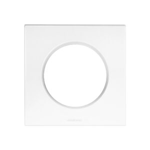 Plaque de finition simple Blanc Eur'Ohm Square