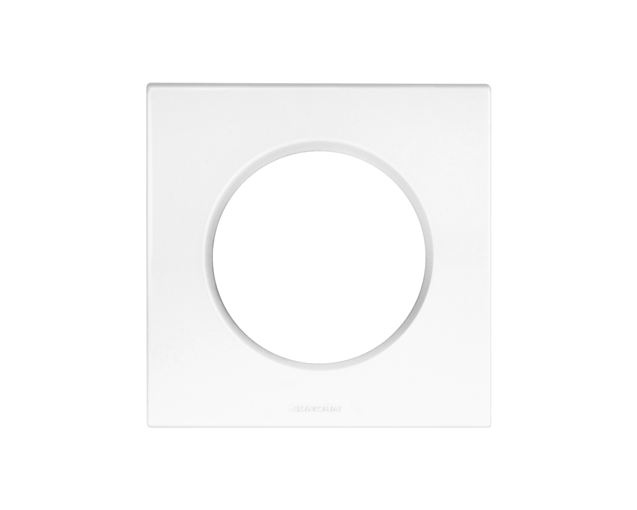 Plaque de finition simple Blanc Eur'Ohm Square