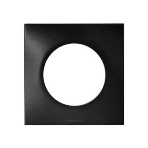 Plaque de finition simple Noir Eur'Ohm Square