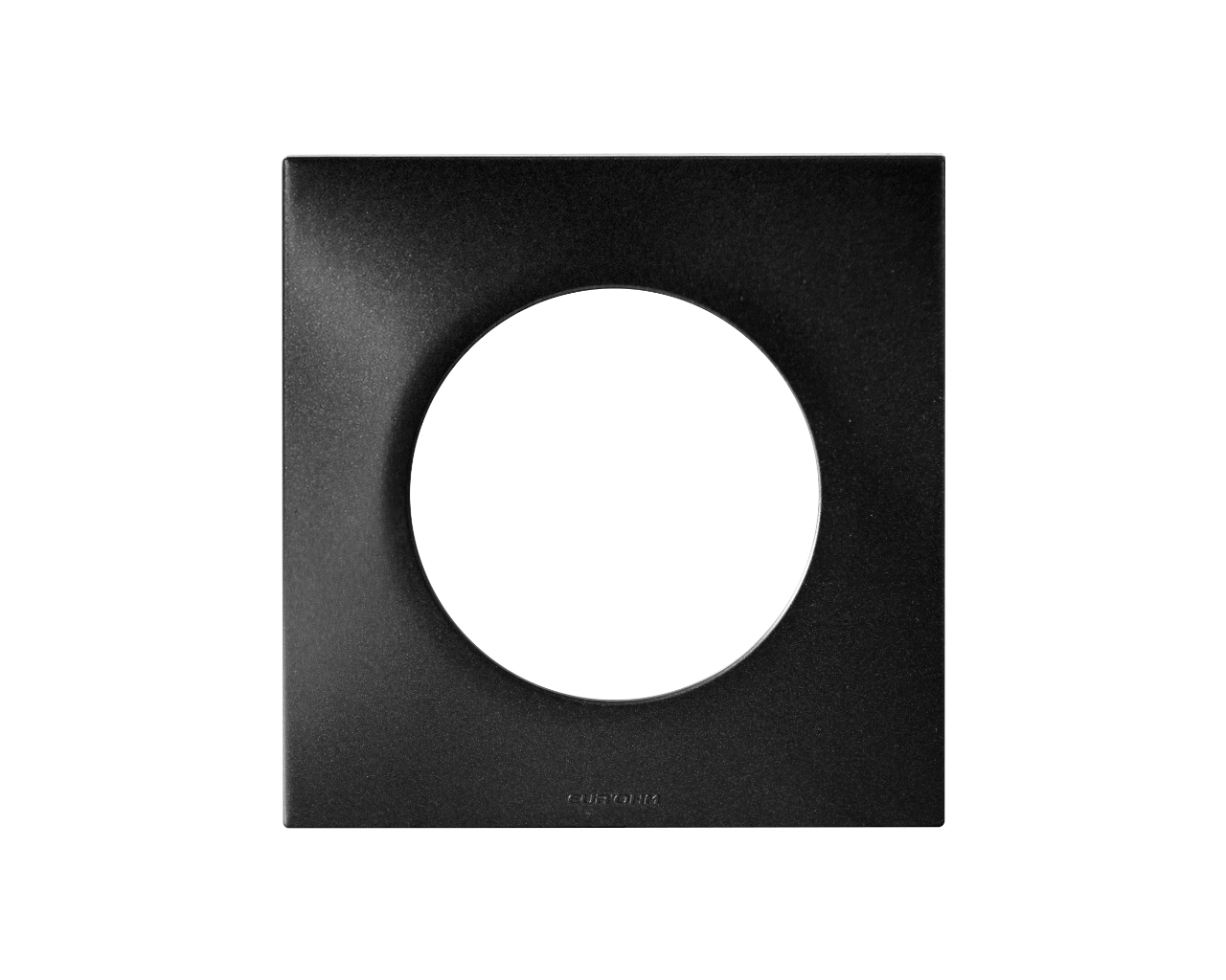 Plaque de finition simple Noir Eur'Ohm Square