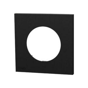 Plaque de finition simple Noir onyx Schneider Odace