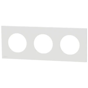Plaque de finition triple Blanc craie Schneider Odace
