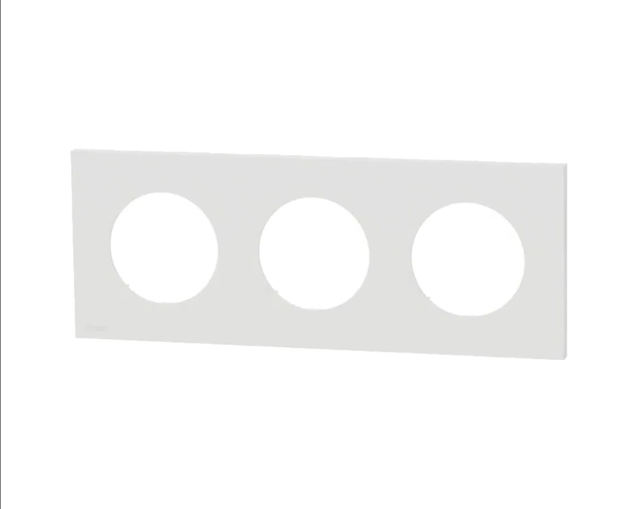 Plaque de finition triple Blanc craie Schneider Odace