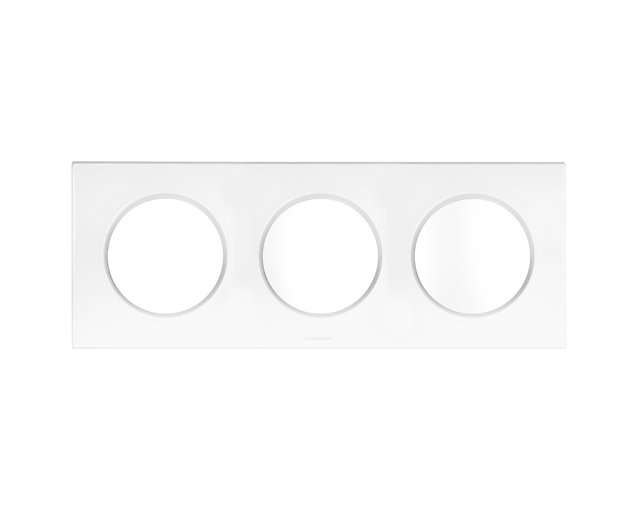 Plaque de finition triple Blanc Eur'Ohm Square