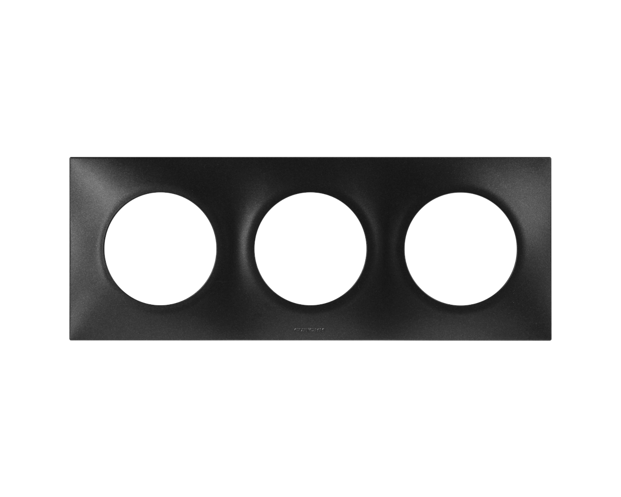 Plaque de finition triple Noir Eur'Ohm Square