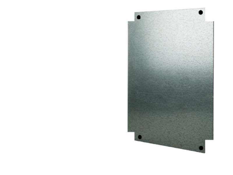 Plaque de fond métal tôle pleine pour coffret polyester Solera Polibox PX405020