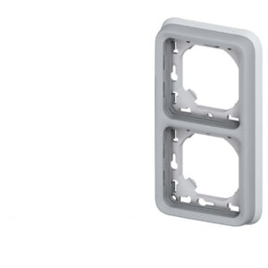 Plaque double verticale Legrand Plexo™ gris composable