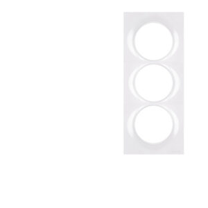 Plaque enjoliveur triple verticale ent. 57 mm blanche Schneider Odace Styl