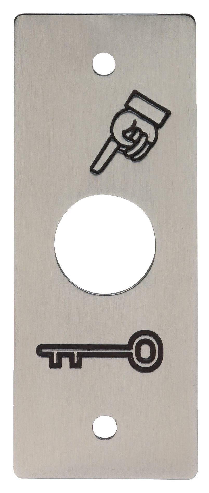 Plaque inox gravée exit avec braille diamètre 19 mm SEWOSY PPBP19_BE
