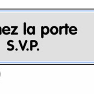 Plaquette de porte ''Fermez la porte SVP'' plexiglas 170 x 45 mm NOVAP 4033099