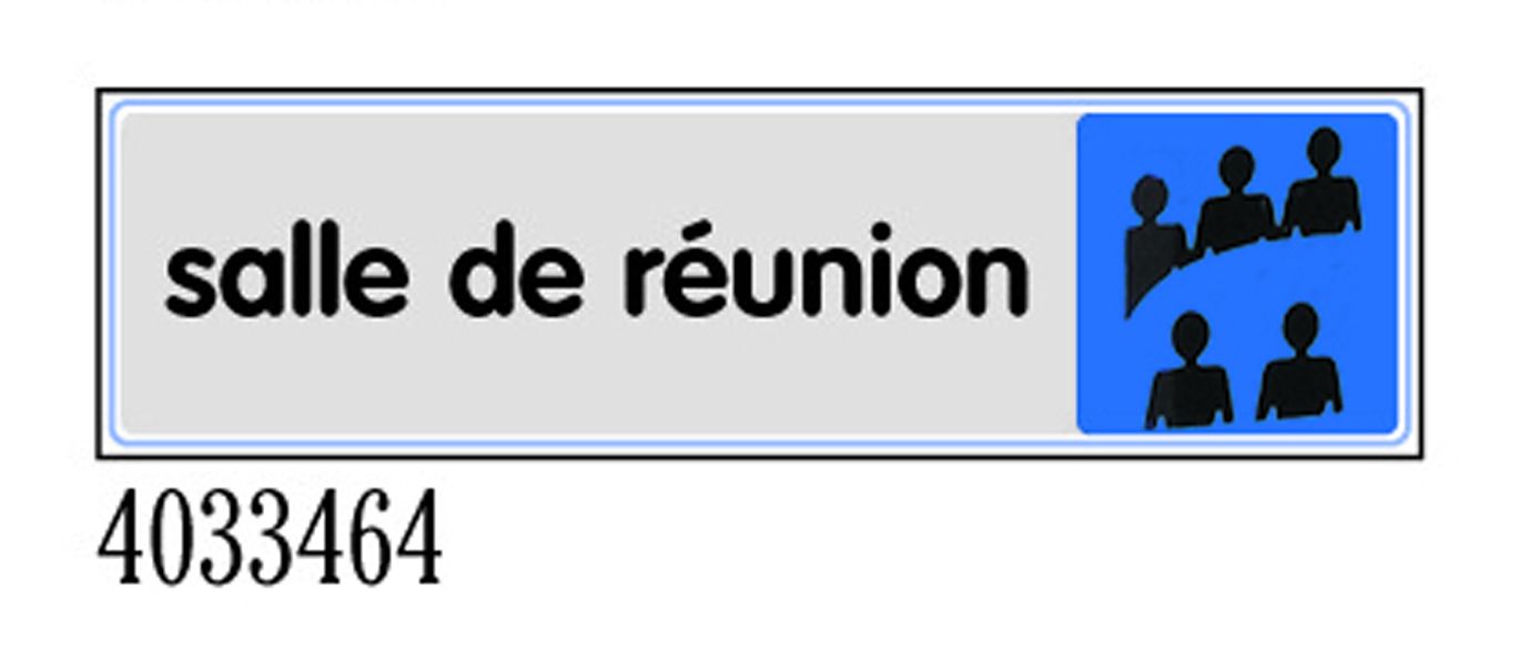 Plaquette de porte ''Salle de réunion'' plexiglas 170 x 45 mm NOVAP 4033464