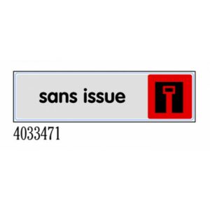 Plaquette de porte sans issue Novap en Plexiglas 170 x 45 mm - 4033471