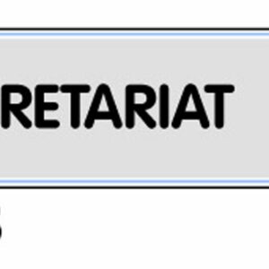 Plaquette de porte ''Secrétariat'' plexiglas 170 x 45 mm NOVAP 4033488