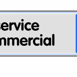 Plaquette de porte ''Service commercial'' plexiglas 170 x 45 mm NOVAP 4033518