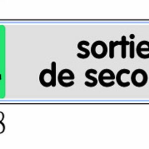 Plaquette de porte ''Sortie de secours flèche gauche'' plexiglas 170 x 45 mm NOVAP 4033648
