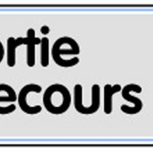 Plaquette de porte ''Sortie de secours'' plexiglas 170 x 45 mm NOVAP 4033624