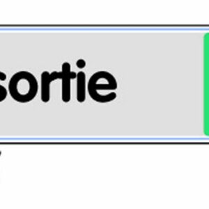 Plaquette de porte sortie plexiglas couleur 170 x 45 mm NOVAP 4033587