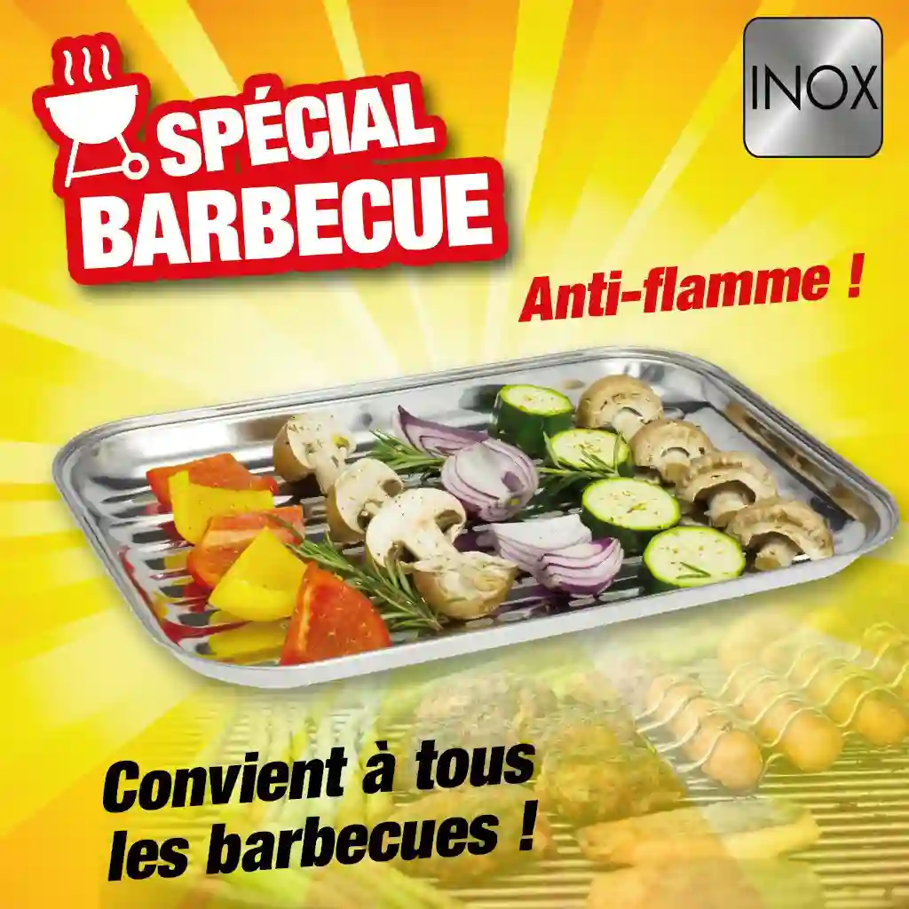 Plateau gril acier inox