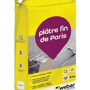 Plâtre fin de Paris - sac 4 kg - blanc