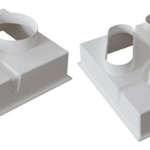 Plénum ABS pour grille de reprise ACCESS - Dimensions:600x400mm (2 piquages rond Ø250mm)