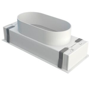 Plénum de soufflage ABS pour grille - Modèle: 400x150