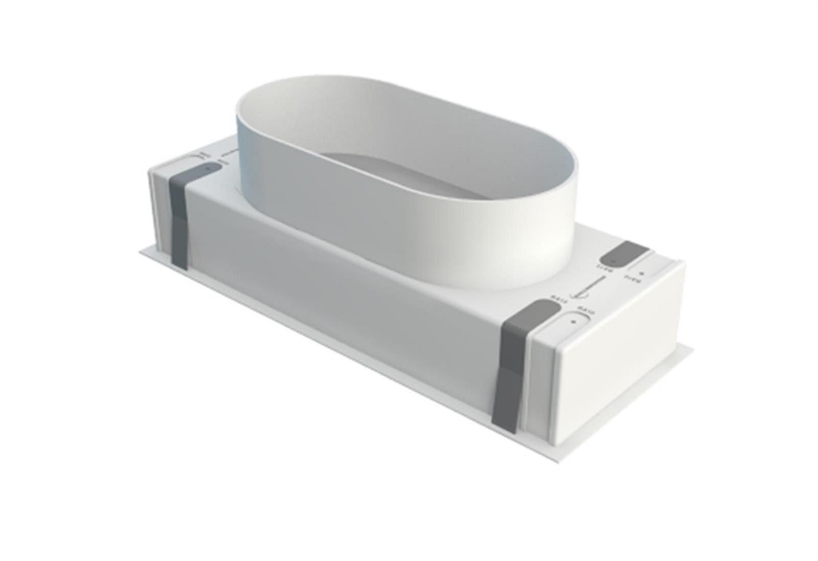 Plénum de soufflage ABS pour grille - Modèle: 400x150