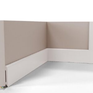 Plinthe PVC (arrondie et anti-choc ) - Hauteur: 10 cm - Largeur: 1.2 cm - Longueur: 2.4 m - Coloris: blanc