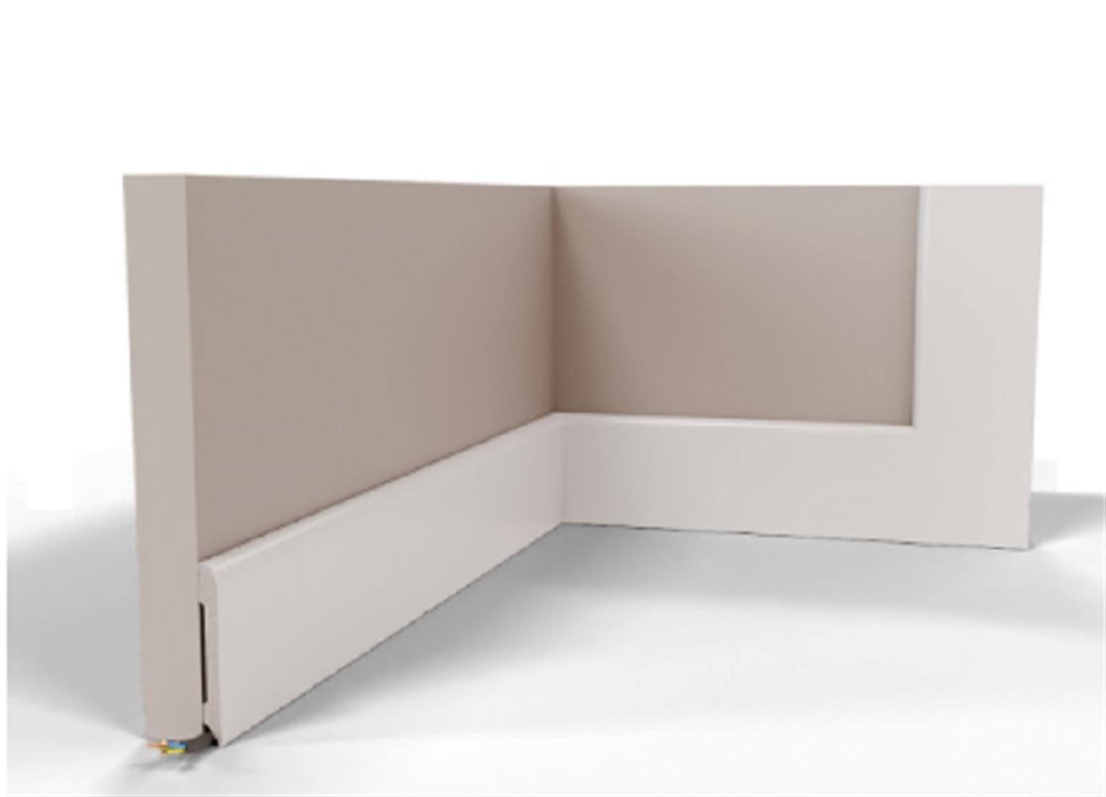 Plinthe PVC (arrondie et anti-choc ) - Hauteur: 10 cm - Largeur: 1.2 cm - Longueur: 2.4 m - Coloris: blanc