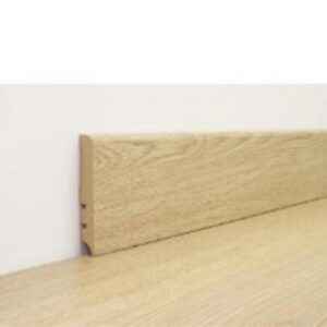 Plinthes en stratifié Domofloor (effet plancher) - Dimensions: 5,8 x 220 cm - GAMME BLANCHE PLF58 - à peindre - Épaisseur 12 mm - Vendu à la pièce