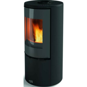 Poêle à bois CASTRIES étanche - Eco Control - 8 kW - Rdt: 82,4% - B. 33 cm -Noir