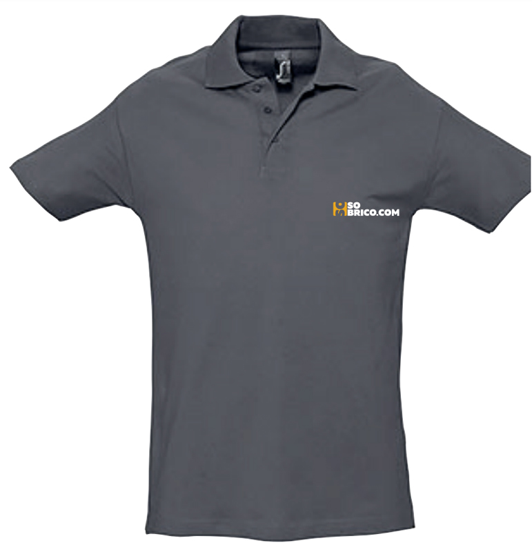 Polo sobrico noir 100 % coton TM