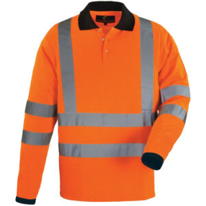 Polo YARD manches longues HI-VIZ poly/coton orange fluo TL COVERGUARD 7YAPOL