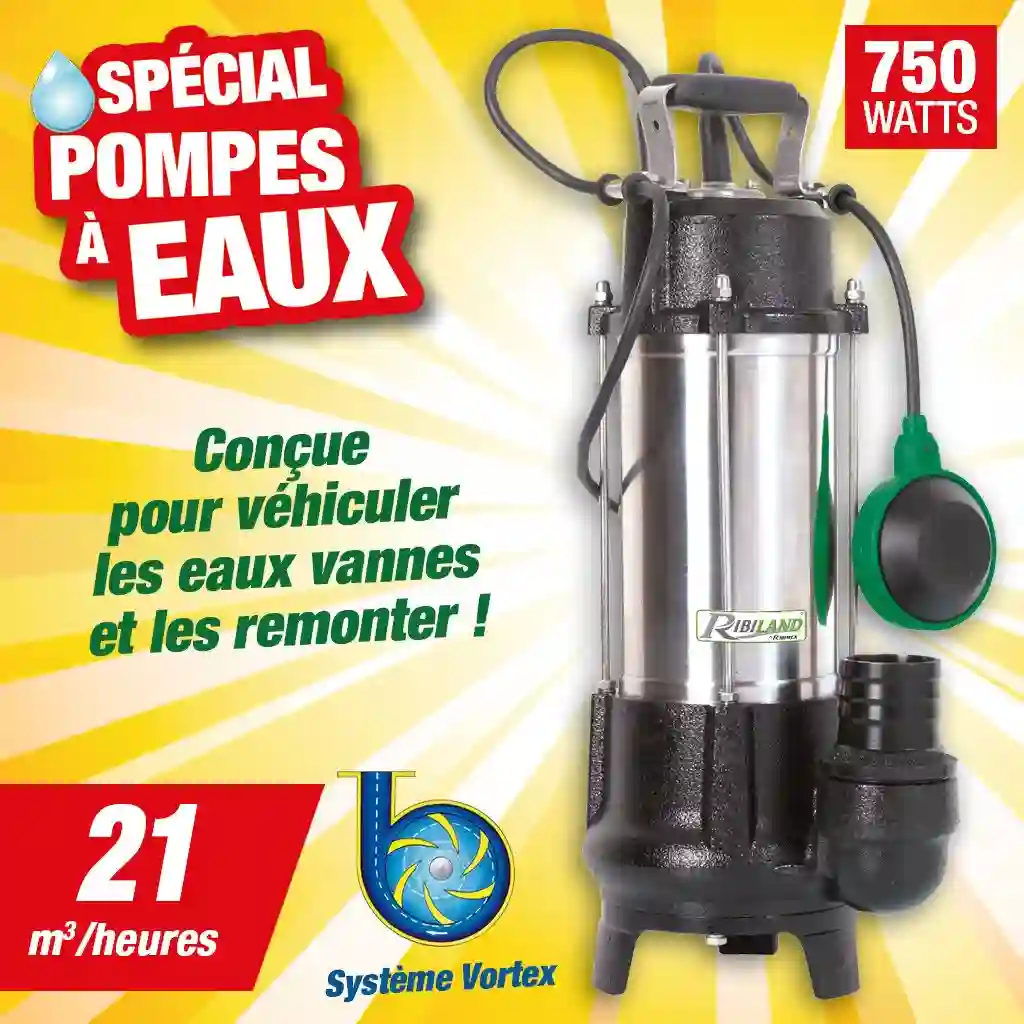 pompe immergee vortex 750w