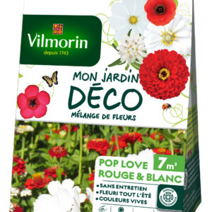 Pop Love Rouge & Blanc - 7 m² - Mélange de fleurs