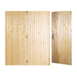 Porte de garage Bois 3 vantaux repliable en accordéon