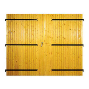 Porte de garage Bois à 2 vantaux